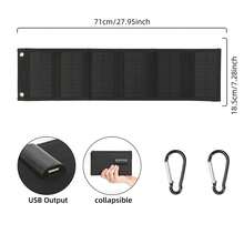 Solar Panel,Outdoor Hiking Camping Portable , Charging Panel ,Solar Panel Charger , Flexible Photovoltaic Panel - Black - View 5