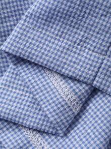 DAZY 格子蓝衬衫搭配男士休闲家居服，夏季 - 彩色 - 查看 3
