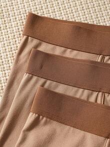 EverLounge Bộ 3 chiếc quần boxer nam đơn giản, màu trơn, thoải mái. - Màu Khaki - Xem 5