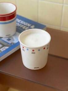 Muroi Mono 1个经典红蓝条纹陶瓷马克杯，咖啡杯，情侣水杯，提醒饮水，适合作为节日礼物，时尚水杯和洗漱杯 - 彩色 - 查看 5