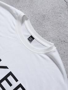 PAVTROSMen's Fun Pattern Crew Neck T-Shirt With Snowflake Wash, Large Pockets, Flame Print Suit,Valentine's Day,Spring To Summer,Gift For My Boyfriend,Mardi Gras,Vintage,Streetwear,Party,St Patrick's Day,Going Out - Black and White - View 7