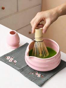 5-Piece Matcha Eggbeater Set - Matcha Set Includes Matcha Eggbeater And Bowl (Matcha Bowl), Sieve, Stand, And Spoon - Complete Set Of Matcha Lattes And Matcha Enthusiasts Gift Japanese Tea Making Tools In 4 Colors - Multicolor - View 7