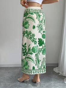Elenzga 女士打结印花优雅度假裙 - 彩色 - 查看 2