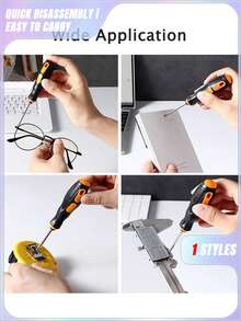 1 Set 8-In-1 Multifunctional Screwdriver Set For Mobiles And Computers - Manual Repair Tool Kit With Various Heads - Multicolor - View 7