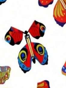 SHEIN 5/10 件魔法上弦飞蝴蝶橡皮筋动力魔法仙女飞行玩具书签贺卡惊喜礼物派对礼物 - 彩色 - 查看 4