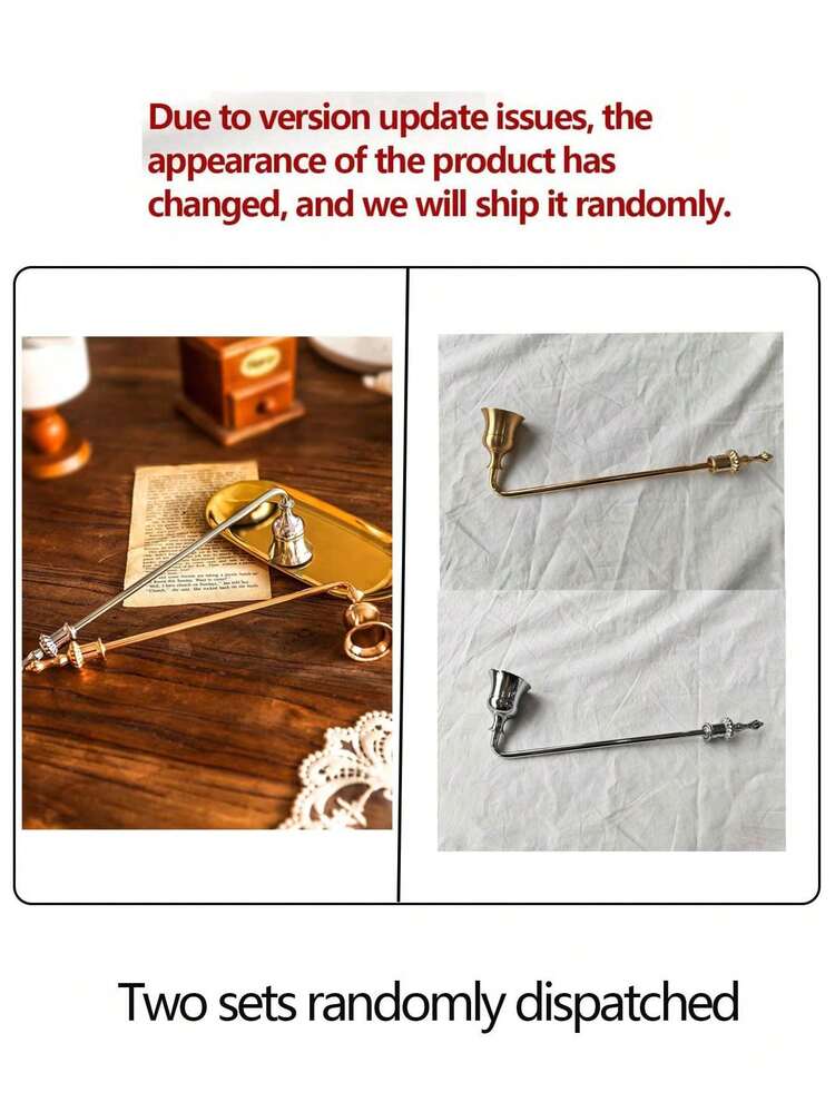 1pc Candlestick Candle Extinguisher Candle Snuffle, Golden Candle Snuffle, Black Candle Fire Extinguisher, Room Decoration - Multicolor - View 6