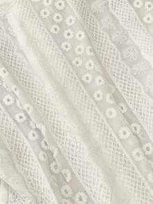 GlowEve Women's Casual Sleeveless Embroidered Blouse, Summer - White - View 4