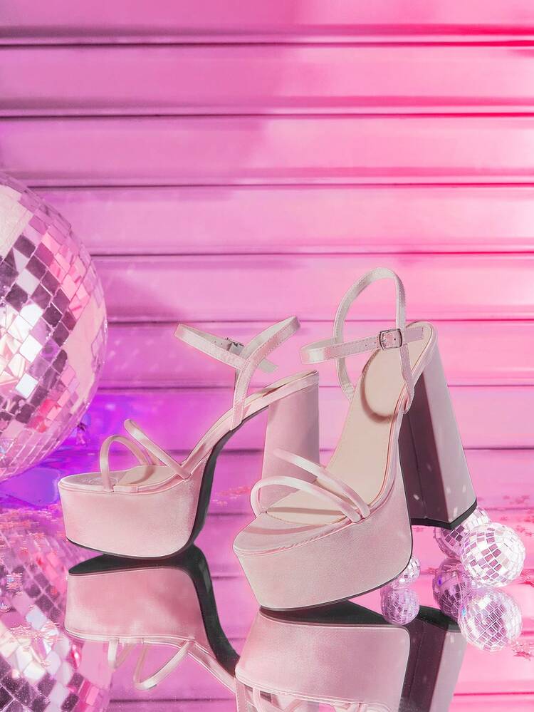 CUCCOO LuxiPop Women's Sexy Fashion Thick Heel Waterproof Platform High Heel Sandals, Suitable For Halloween, Christmas, Party, Nightclub Outfit 2000s Style