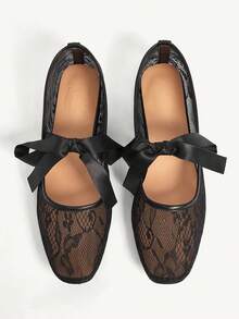 CUCCOO CHICEST Women's Lace-Up Design Casual Versatile Flat Shoes - Black - View 1