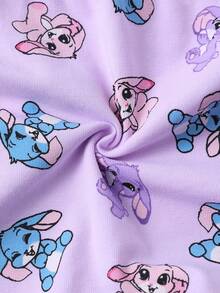 4pcs/Set Girls Cute Rabbit & Heart Print Camisole Top And Briefs Underwear Set, Soft, Suitable For Valentine''s Day, Easter - Multicolor - View 3