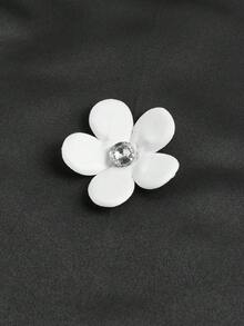 SHEIN 少女休闲日常通勤可爱黑色立领泡泡袖直筒碎花连衣裙，春夏款 - 黑色 - 查看 3