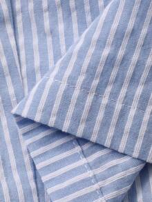 DAZY 男童卡通印花圆领短袖上衣和条纹印花长裤睡衣套装 - 白色 - 查看 8