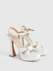 CUCCOO LuxiPop Women Heeled Sandals Valentine's Day - White - View 8