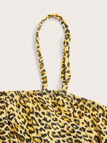 SHEIN SXY Vestido sexy con estampado de leopardo y calado - Amarillo - Ver 7