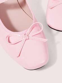 CUCCOO DOLLMOD Round Toe Comfortable Pink Bow Fashionable And Elegant Women's Flat Shoes Spring Shoes Spring Break Easter - girl powder - View 8