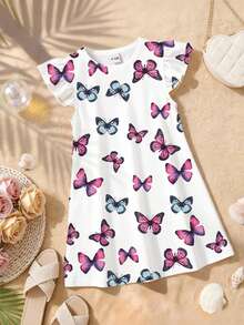 2pcs/Set Random Surprise Blind Box Outfits For Baby Girls 6 Months - 2-3 Years Old, 8 Styles To Choose 2, Sweet Cap Sleeve Dresses, Lightweight Fabric, Cute Casual Children Dresses, Random 2pcs Daily Wear Summer Baby Girl Clothing - Multicolor - View 9