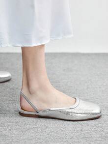 CUCCOO BIZCHIC Zapatos planos de moda para damas - Plateado - Ver 10