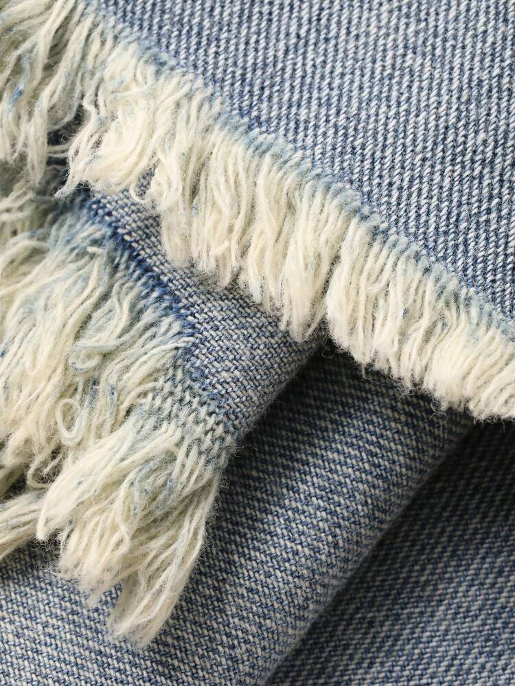 Men's Distressed Denim Shorts With Rivet Design, Casual Street Style, Summer