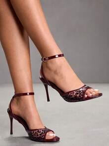 CUCCOO SZL Sandales à talons pour femmes - Jujube - Voir 8