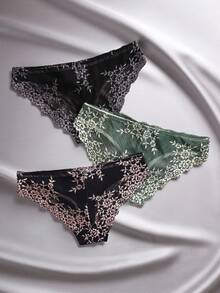 EmpressEnvy 3pack Floral Lace Panty Lingerie - Multicolor - View 2