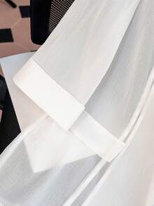 GlowEve 女士纯色简约休闲长袖薄款西装外套 - 白色 - 查看 8