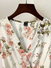 GlowEve Elegant Mid-Length Summer Dress With Woven Prints For Women - Apricot - View 5