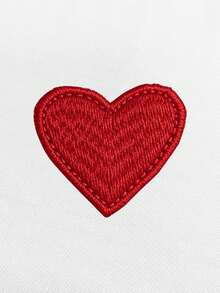 Resyla 女士撞色爱心刺绣Polo衫短袖T恤 - 彩色 - 查看 5