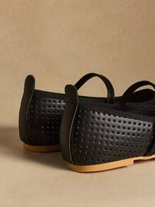 Rosivie Women's Casual Buckle Design Slip-On Loafers - Black - View 6