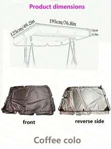 1件装防水秋千椅顶罩 户外花园公园秋千椅遮阳顶罩 - 彩色 - 查看 10