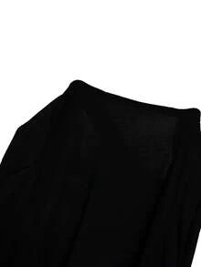 Celisse Women's Asymmetric Tie-Up Waist Short Dress - Black - View 4