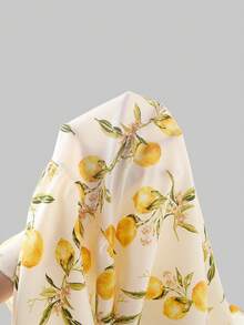 Ellevyn 女士优雅度假水果印花褶皱腰身A字荷叶边连衣裙，适合度假、海滩、夏季、外出、约会、通勤及多种场合。 - 彩色 - 查看 10