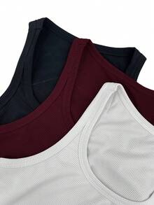 SHEIN ChicEase 多色褶裥下摆V领吊带背心套装 - 彩色 - 查看 3