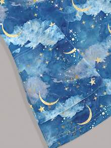 TaskEZ Women's Starry Blue Scrub Uniform Top - Multicolor - View 4