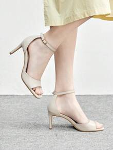 CUCCOO BIZCHIC 女士时尚百搭通勤高跟凉鞋 - 杏色 - 查看 3