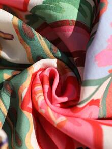 Vivid Eden Woven Print Spaghetti Strap Women Mini Dress - Multicolor - View 6