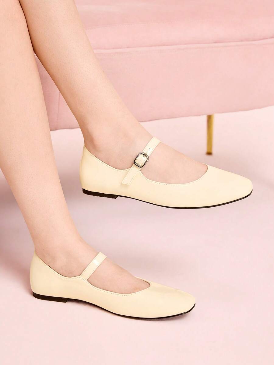 CUCCOO DOLLMOD Giày bệt nữ mũi tròn, thoải mái, màu hồng có nơ, thời trang và thanh lịch, thích hợp cho kỳ nghỉ xuân hoặc lễ Phục sinh. - kem trắng - Xem 1