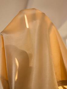 2pcs Satin Camisole & Heart Letter Print Pants Pajama Set - Champagne - View 8