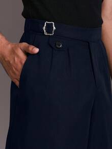 STYNVO Quần ống loe trơn màu, thời trang, đa năng dành cho nam giới. - Màu xanh hải quân - Xem 4