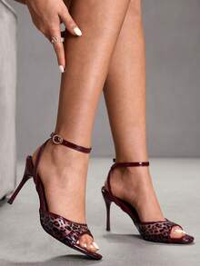 CUCCOO SZL Sandales à talons pour femmes - Jujube - Voir 9