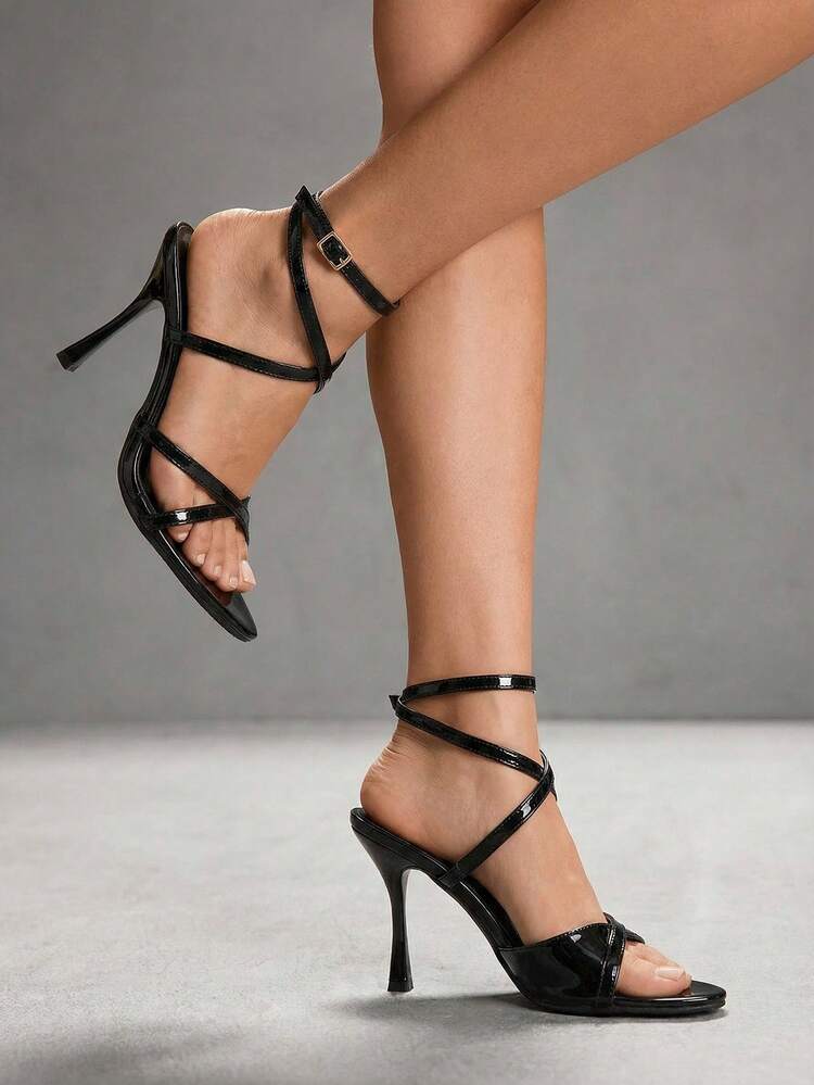 CUCCOO SZL Women's Pointed Toe Buckle Design Fashion Daily Wear High Heel Sandals Prom Heels