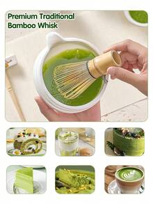 5-Piece Matcha Eggbeater Set - Matcha Set Includes Matcha Eggbeater And Bowl (Matcha Bowl), Sieve, Stand, And Spoon - Complete Set Of Matcha Lattes And Matcha Enthusiasts Gift Japanese Tea Making Tools In 4 Colors - Multicolor - View 9