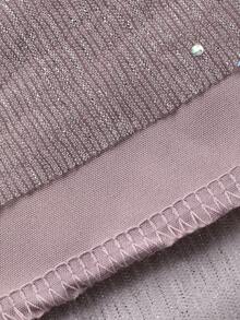 DAZY Robe longue élégante pour femmes avec décoration de sequins, robe scintillante, robe d'été - Rose bonbon - Voir 8