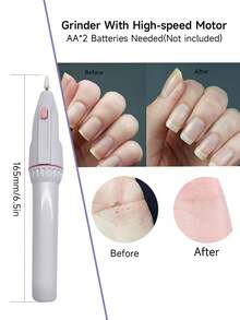 Teckwe 美甲护理套装，专业美甲打磨机配UV LED美甲灯，修甲修脚套装，电动打磨机，适用于亚克力凝胶浸粉指甲油 - 彩色 - 查看 4