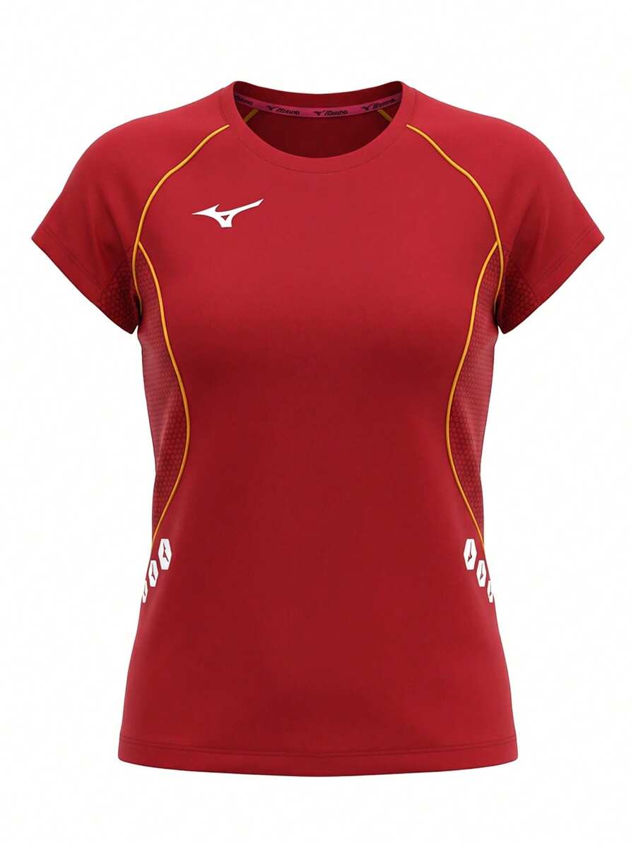 Mizuno Women's Sports T-Shirts Red - Red - View 1