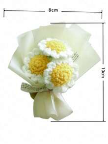 1pc/2pcs Creatively Knitted Pom-Pom Daisy Bouquet Is The Perfect Decorative Gift For Birthdays, Valentine's Day, And The Back-To-School Season. - Multicolor - View 2