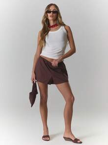 MUSERA Women Shorts - Brown - View 2
