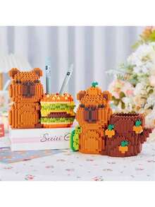 Bộ gồm 700 khối nhựa nhỏ, có thể lắp ráp thành hộp đựng bút hình trái tim bằng quả đào, mô hình trang trí làm quà tặng, quà sinh nhật, quà Giáng sinh và nhiều hơn nữa. - Nhiều màu - Xem 4