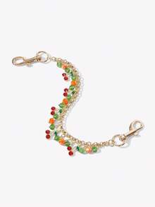 Viva Strut 1 Piece Of Fashionable And Simple Cherry Keychain, Bag Charm, Beaded Jewelry, Bag Accessory, DIY Pendant. - mix - View 3