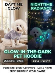 PETSIN 1 Pc Pet Grey Star Print Fleece Warm Crew Neck Sweatshirt For Dogs, Autumn/Winter - Multicolor - View 3