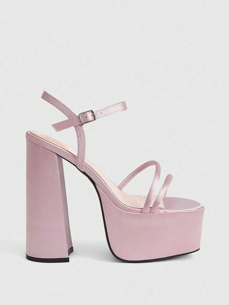 CUCCOO LuxiPop Women's Sexy Fashion Thick Heel Waterproof Platform High Heel Sandals, Suitable For Halloween, Christmas, Party, Nightclub Outfit 2000s Style